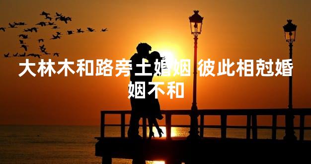 大林木和路旁土婚姻 彼此相尅婚姻不和